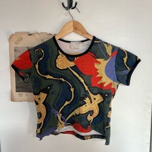 Vivienne Westwood Colorful Abstract Print Crop Top